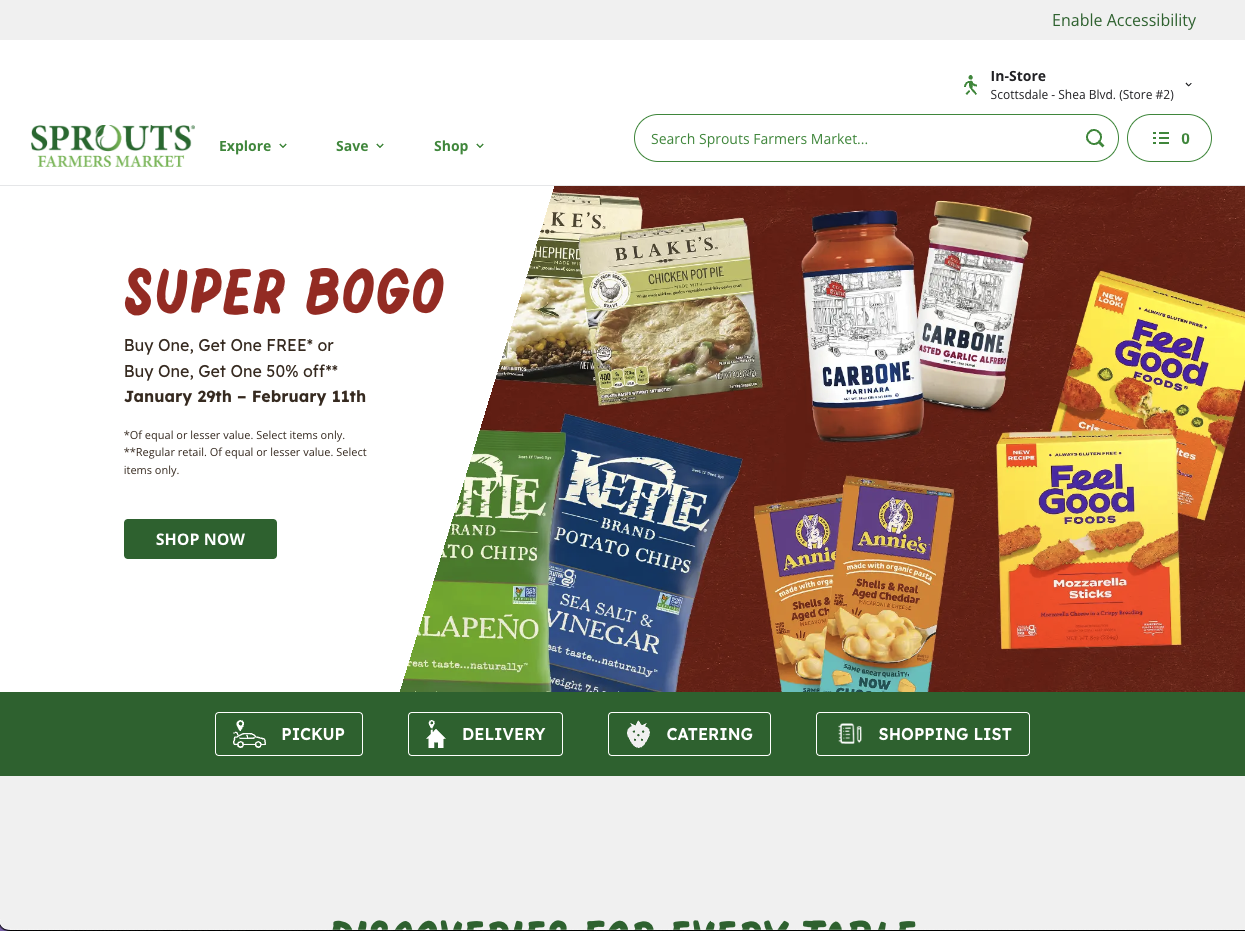 Sprouts Homepage